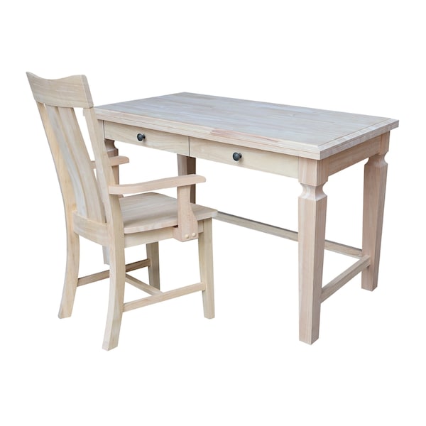 International Concepts Desk, 24 in D X 48 in W X Parawood, Unfinished KOF-72-C13A-1 - main